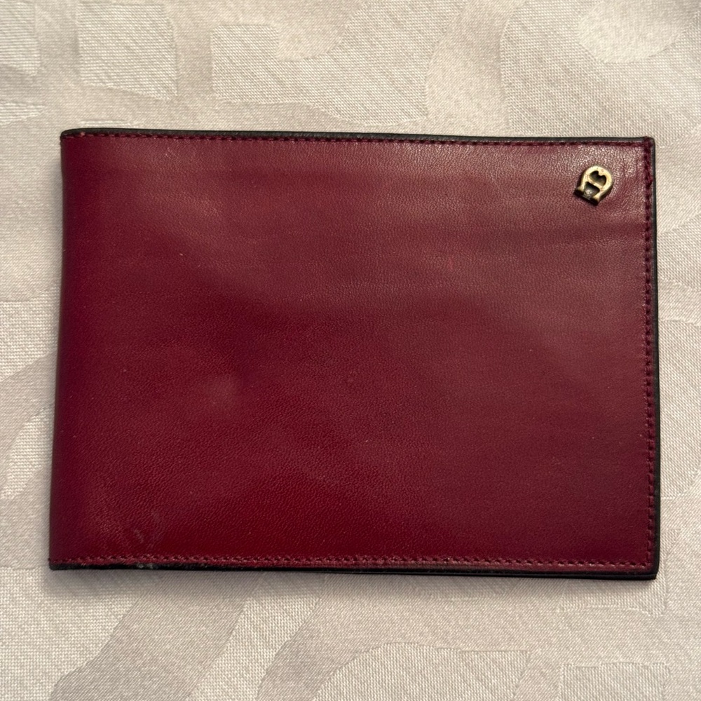 Etienne Aigner Burgundy Leather Wallet